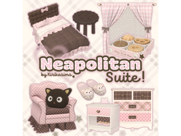 Maxis Match Neapolitan Suite Set by kirikasims - The Sims 4 Custom Content