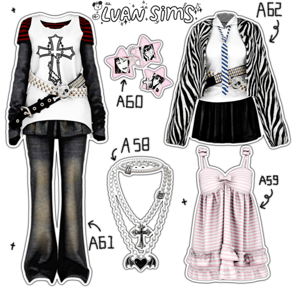 Alpha [LVAN]Collection 7 A58 A59 A60 A61 A62 by simsfinds - The Sims 4 Custom Content