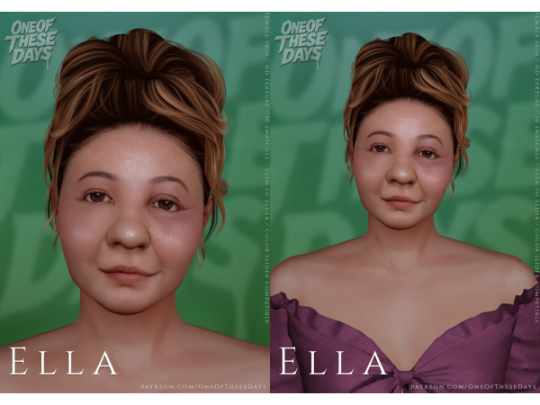 Alpha Ella Visibility Collection Arteriovenous malformation SKIN ( lipstick tray files) - The Sims 4 Custom Content