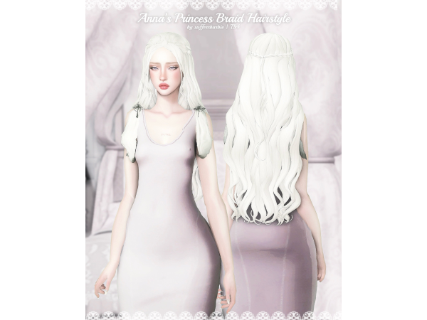 Maxis Match Anna's Princess Braid by sufferrbarbie - The Sims 4 Custom Content