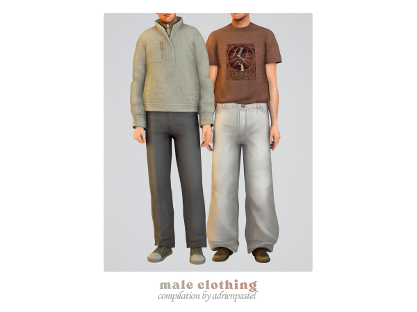 Maxis Match Male Clothing Compilation 3 by adrien_pastel - The Sims 4 Custom Content