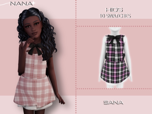 Maxis Match 7NANA (Sana) Sleeveless Dress - The Sims 4 Custom Content