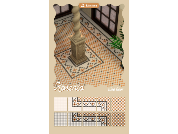 Mix KORENTO TILED FLOOR by kirsicca - The Sims 4 Custom Content