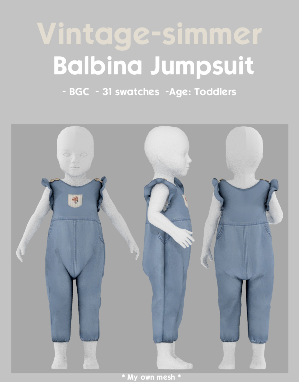 Alpha Balbina Jumpsuit simmer by simsfinds - The Sims 4 Custom Content