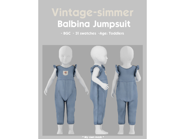 Alpha Balbina Jumpsuit simmer by vintage - The Sims 4 Custom Content