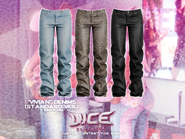 Alpha VICE VIVIAN Denims (Standard Version) - The Sims 4 Custom Content