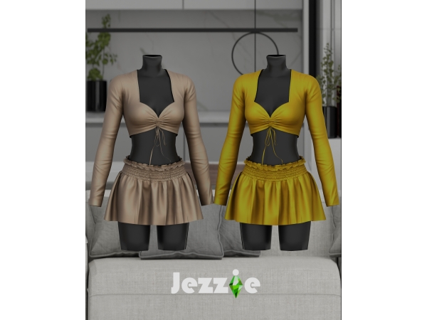 Alpha JEZZIETS4 OLIVIA OUTFIT - The Sims 4 Custom Content