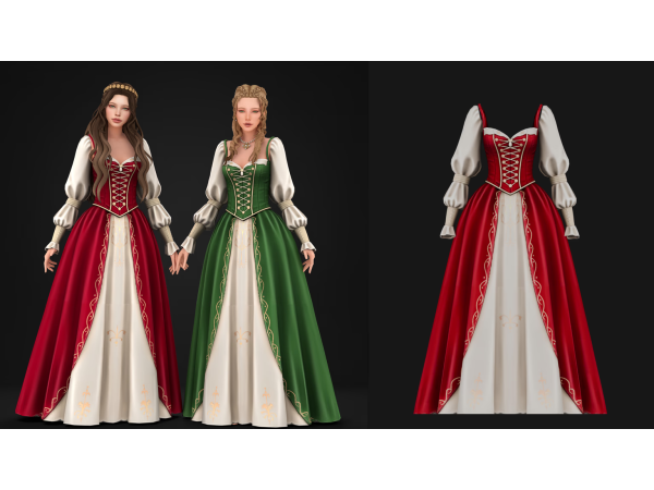 Alpha FANTASY KINGDOM ANA DRESS - The Sims 4 Custom Content