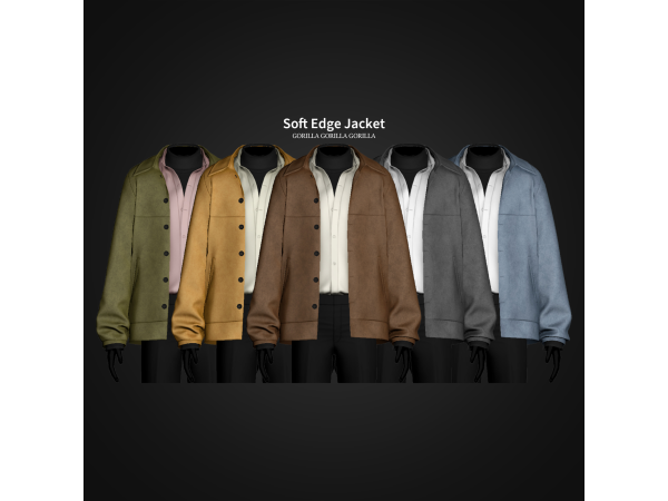 Alpha Soft Edge Jacket by gorillax3 - The Sims 4 Custom Content