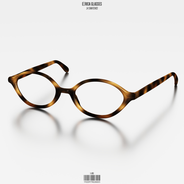 Alpha ERICA Glasses by simsfinds - The Sims 4 Custom Content