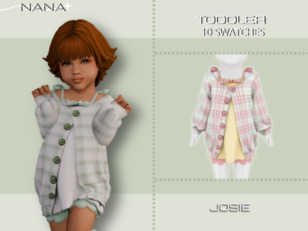 Maxis Match 7NANA (Josie) Pajama Set - The Sims 4 Custom Content