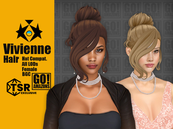 Maxis Match Vivienne Hair - The Sims 4 Custom Content