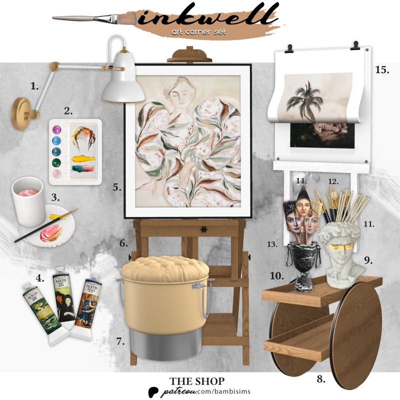 Alpha inkwell by bambisims - The Sims 4 Custom Content