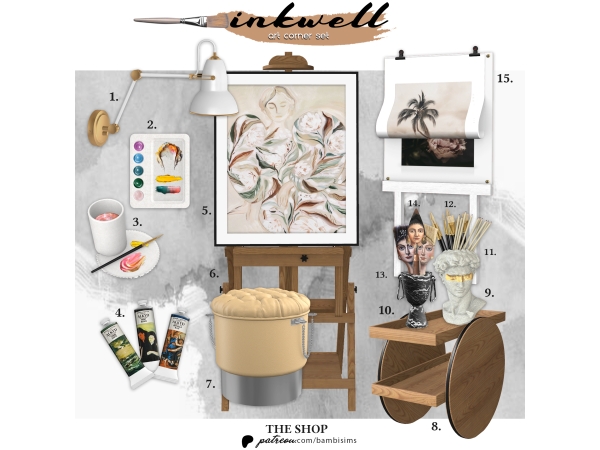 Alpha inkwell - The Sims 4 Custom Content