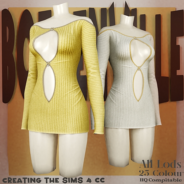 Alpha Boe_Nadyn Bloomyn Dress by boegenville - The Sims 4 Custom Content