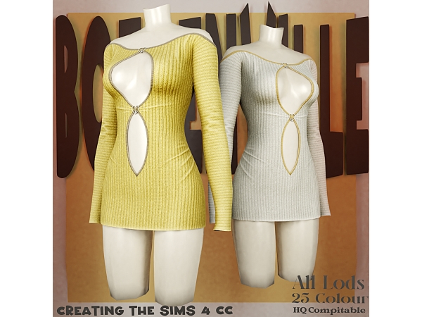 Alpha Boe_Nadyn Bloomyn Dress - The Sims 4 Custom Content