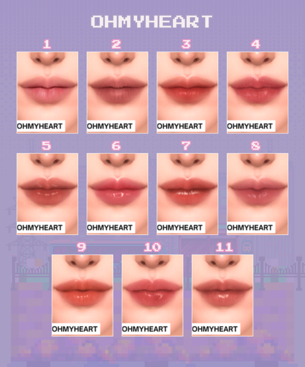 Maxis Match ohmyheart lipstick1 11 by ohmyheart - The Sims 4 Custom Content
