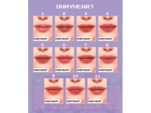 Maxis Match ohmyheart lipstick1 11 - The Sims 4 Custom Content