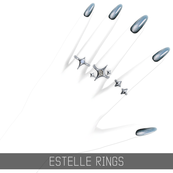 Alpha Simpliciaty's Estelle Rings by simsfinds - The Sims 4 Custom Content
