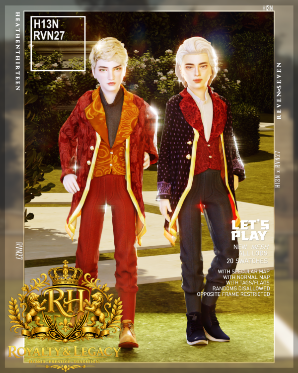 Alpha Child's Elegant High Class Tail Coat by simsfinds - The Sims 4 Custom Content