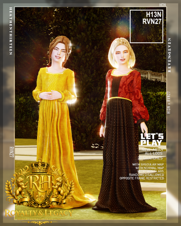 Alpha Child's Little Princess Loose Sleeves Dress by simsfinds - The Sims 4 Custom Content