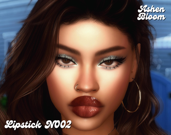 Alpha Lipstick N002 AshenBloom by simsfinds - The Sims 4 Custom Content