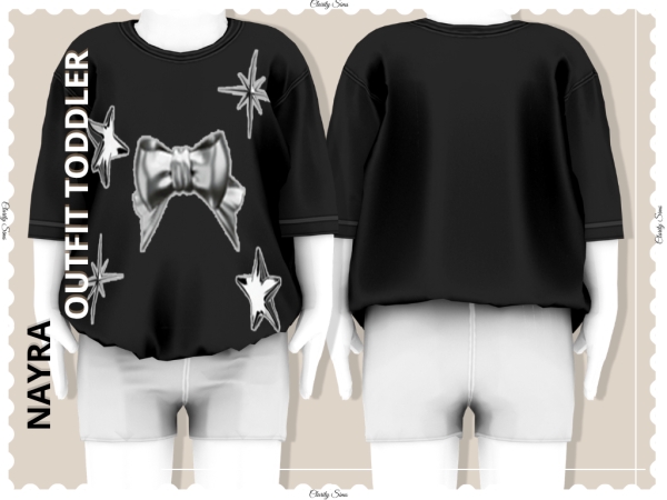 Alpha Nayra Outfit Toddler - The Sims 4 Custom Content