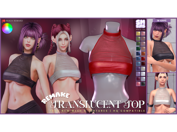 PEACH | Translucent Top REMAKE by SMSims