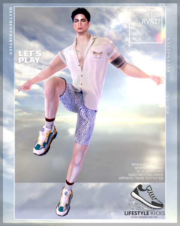 Alpha Mesh Suede Overlay Athletic Lifestyle Shoe by simsfinds - The Sims 4 Custom Content