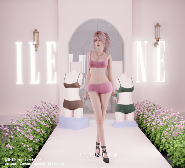Alpha ILN Junri Ballerina Outfit by ilenes4 - The Sims 4 Custom Content