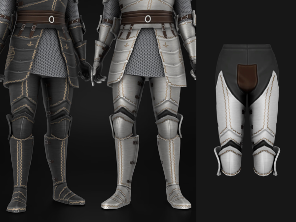 Maxis Match Knight Armor Set Legs Male - The Sims 4 Custom Content