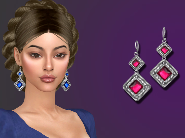 Alpha Guenivere Earrings - The Sims 4 Custom Content