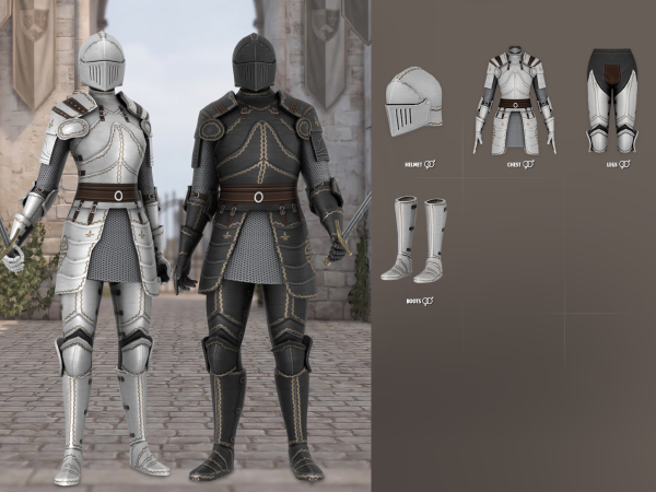 Maxis Match Fantasy Kingdom Knight Armour Set - The Sims 4 Custom Content