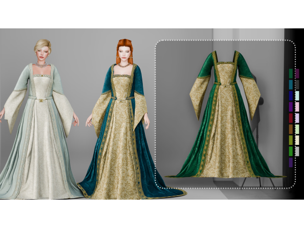 Alpha Queen Guenivere Dress - The Sims 4 Custom Content