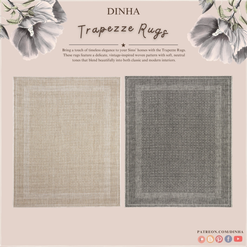 Alpha Trapezze Rugs by dinhagamer - The Sims 4 Custom Content