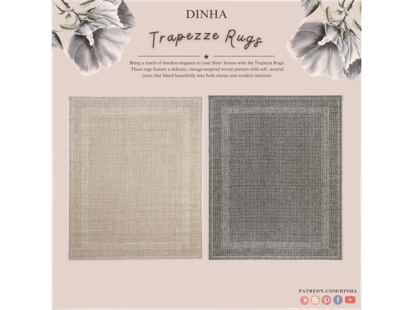 Alpha Trapezze Rugs - The Sims 4 Custom Content