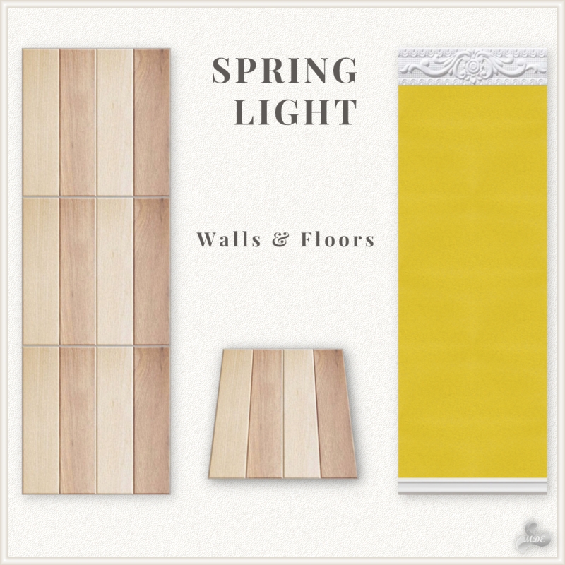 Maxis Match Spring Light Fresh April Walls Floors by mde - The Sims 4 Custom Content