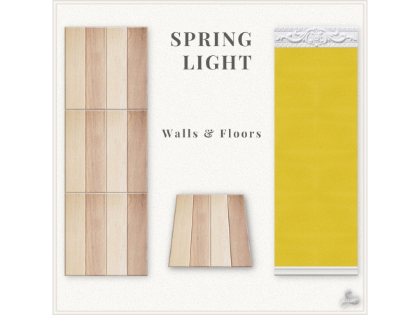 Maxis Match Spring Light Fresh April Walls Floors - The Sims 4 Custom Content