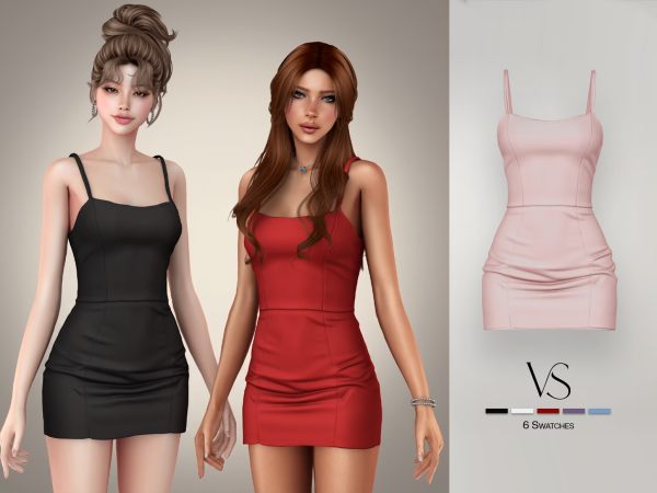 Alpha Susan Set Dress - The Sims 4 Custom Content