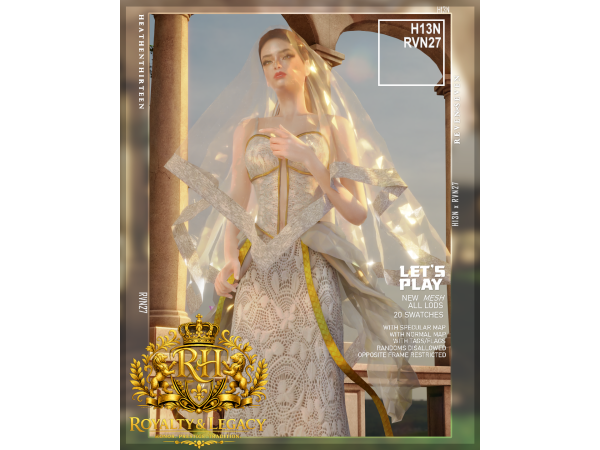 Alpha Lace Trim Blusher Wedding Veil (Hat) by heathenthirteen - The Sims 4 Custom Content