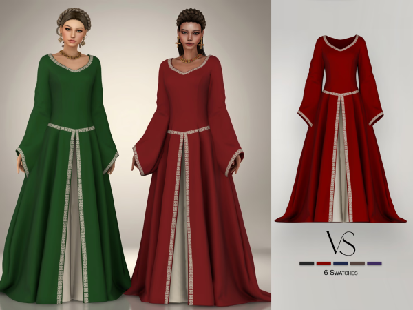 Alpha Fantasy Kingdom Blanche Gown - The Sims 4 Custom Content