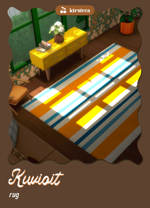 Maxis Match KUVIOIT RUGS by simsfinds - The Sims 4 Custom Content