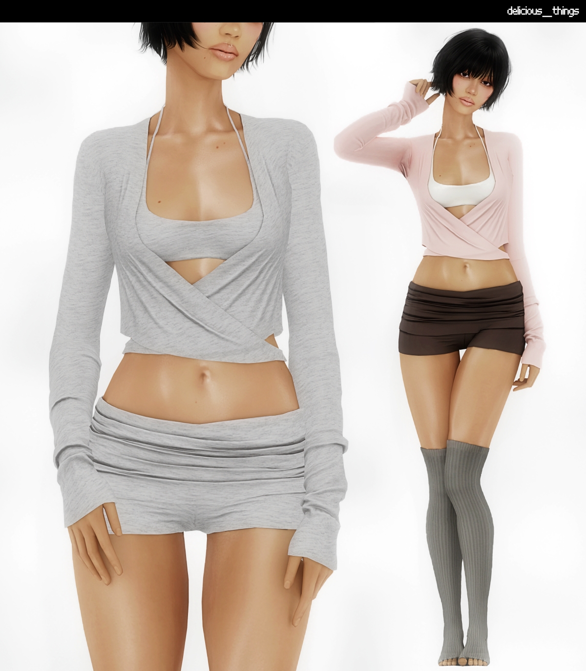 Alpha mix and match Pilates set by simsfinds - The Sims 4 Custom Content