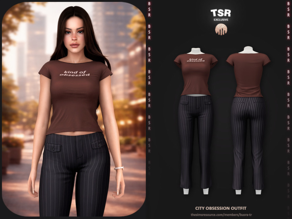 Alpha SET City Obsession Outfit BD1668 - The Sims 4 Custom Content