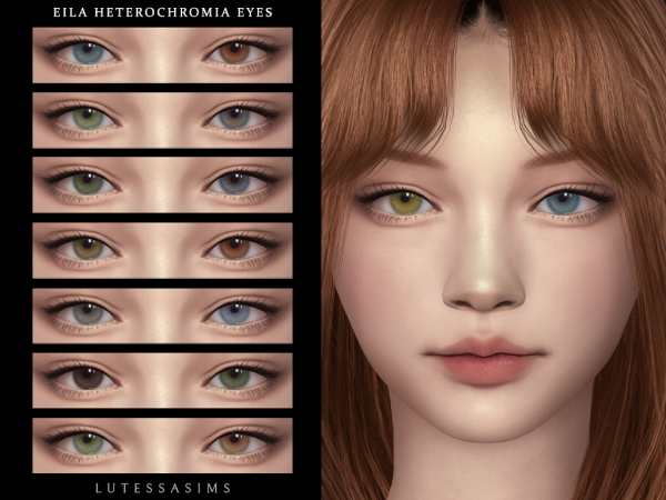 Alpha Eila Heterochrmia Eyes - The Sims 4 Custom Content
