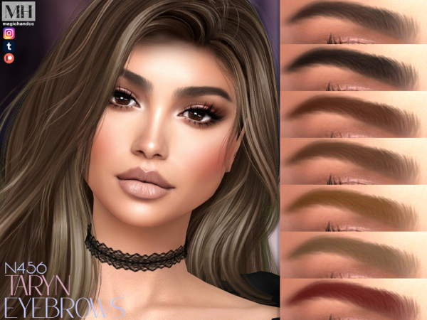 Alpha Taryn Eyebrows N456 - The Sims 4 Custom Content