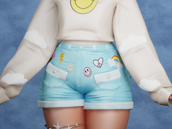 Alpha Bright Shorts - The Sims 4 Custom Content