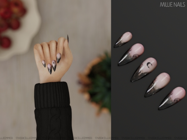 Alpha Millie nails - The Sims 4 Custom Content