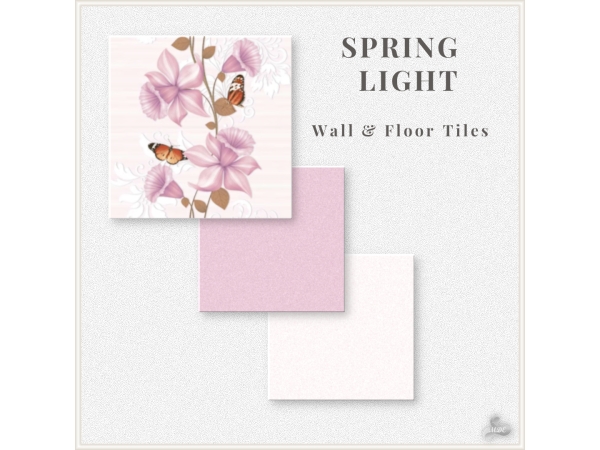 Maxis Match Spring Light April Bloom Tiles - The Sims 4 Custom Content