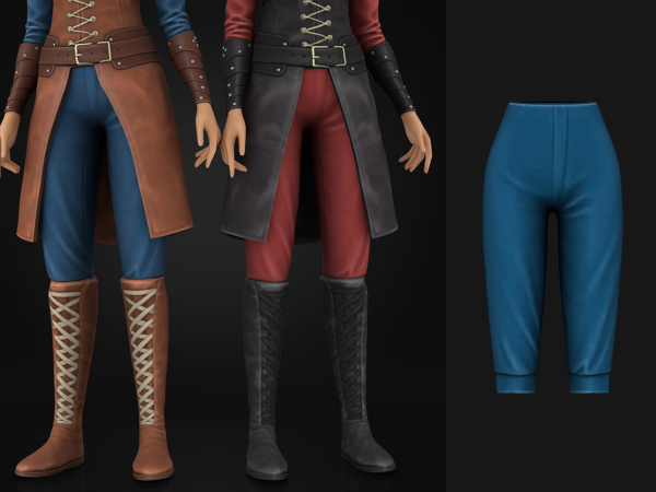 Fantasy Kingdom Leather Armour Female Pants